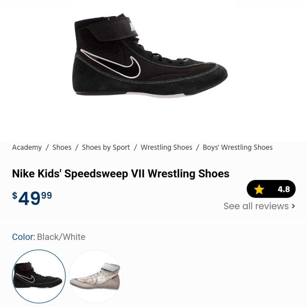 Nike youth Speedsweep wrestling shoes